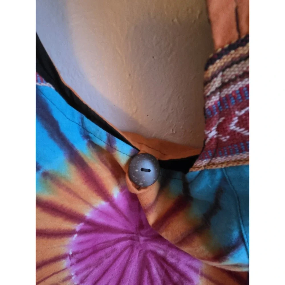 Gypsy Rose Slingback Purse Hippie Hobo Bag Tie Dye 70s Retro